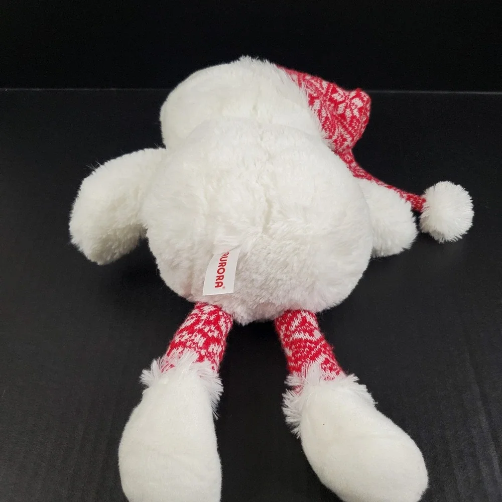 Aurora Snowball White Sloth Holiday Christmas Plush 14